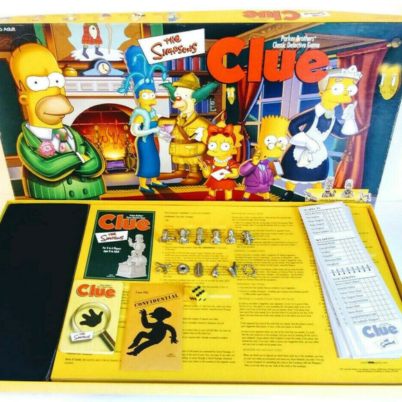 The Simpsons Clue Board Game 1st Edition Game Game - Picture 3 of 8